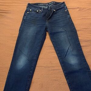 American Eagle Outfitters Men's Dark Blue Slim Jeans